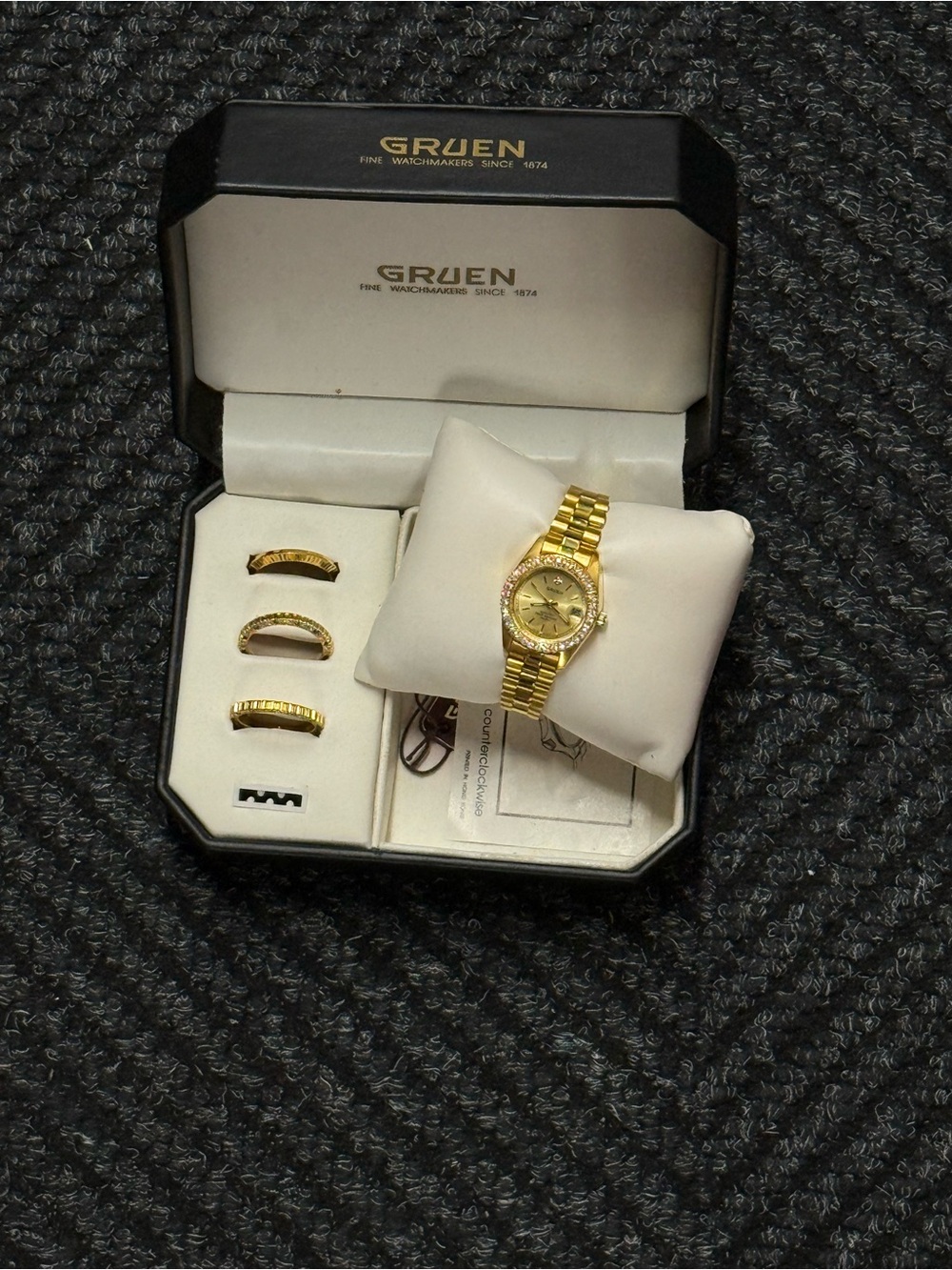 Gruen Women's Gold-Tone Bracelet Watch